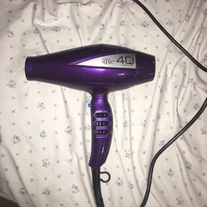 Purple hair dryer